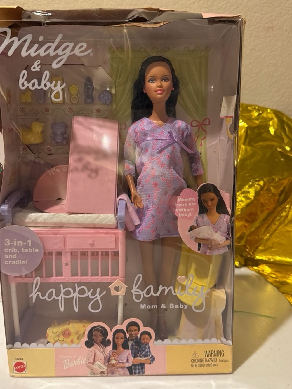 Barbie Midge Mom & Baby Playset Pink And Lavender Outfit